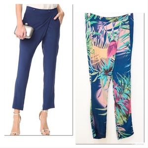 Michelle Mason silk blend tropical wrap pant